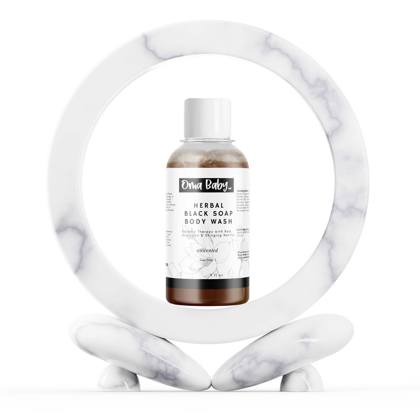 Herbal Black Soap Body Wash with Red Acalypha & Neetles